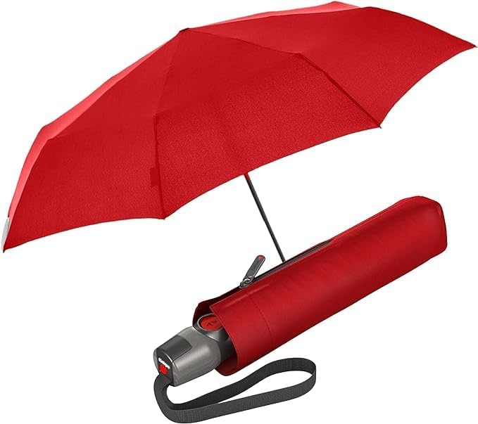 Knirps T.200 Medium Duomatic Automatic Rain Umbrella - 97cm Diameter Retractable Umbrella & Carrying Case