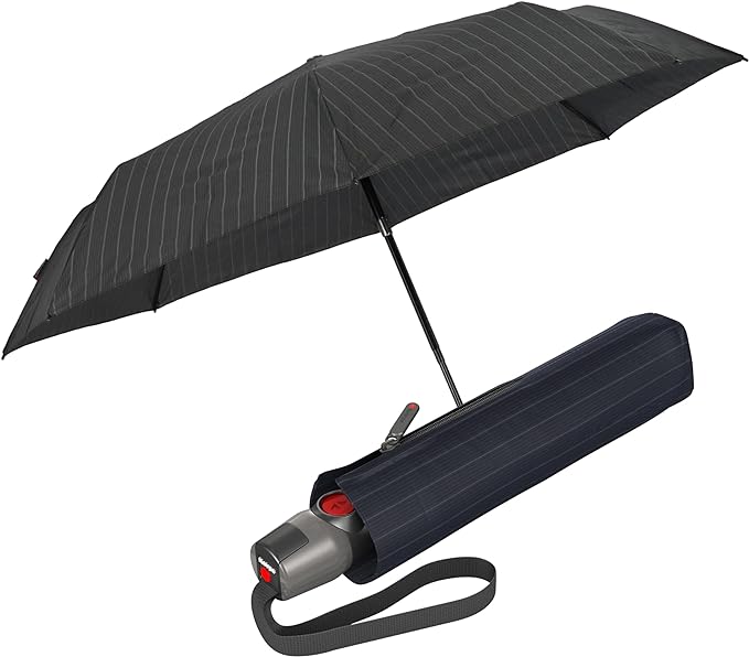 Knirps T.200 Medium Duomatic Automatic Rain Umbrella - 97cm Diameter Retractable Umbrella & Carrying Case